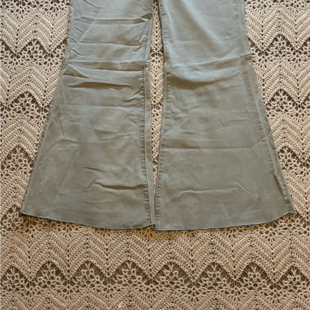 NWT Free People We The Free Wide Leg Flare Boho Festival Jeans Light Wash